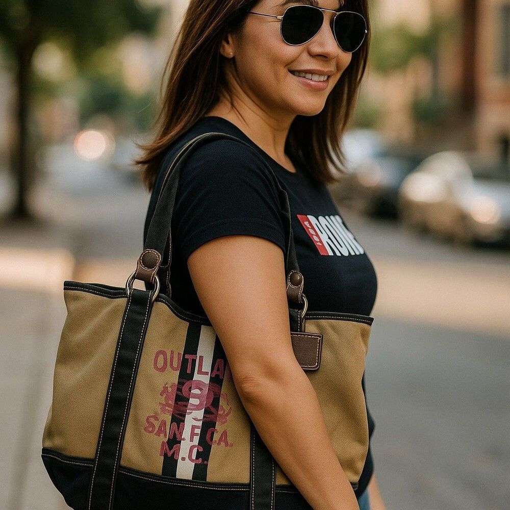 Levi’s  Outlaw San. F. Cal. M.C. Tote Bag comes with a Laptop Case EUC